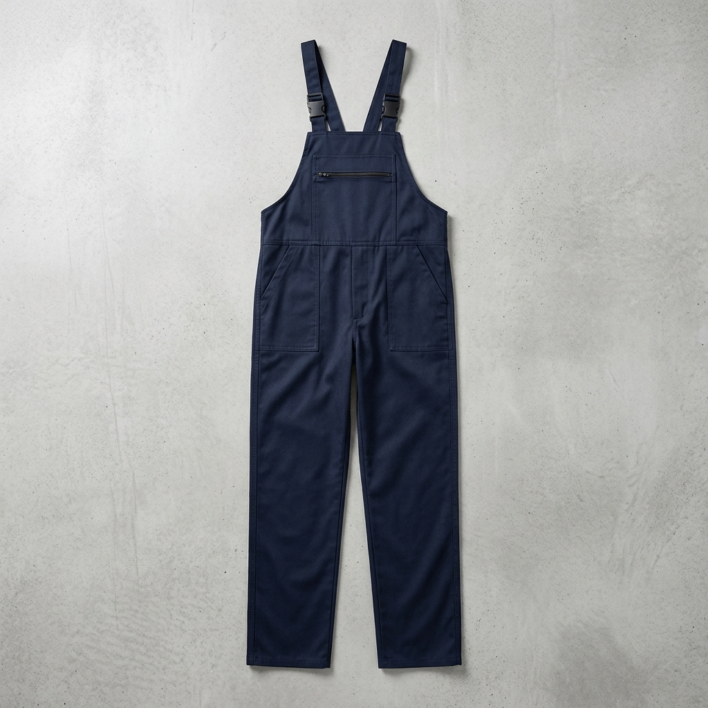 Bahçıvan İş Tulumu (Slopet - Askılı Tulum) %100 Pamuk 16/12 Gabardin Lacivert